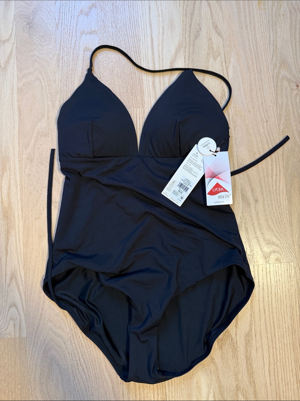 CALIA by Carrie Underwood Black One-Piece V-Neck Swimsuit